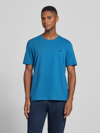 BOSS regular fit T-shirt van katoenmix Blauw - 4