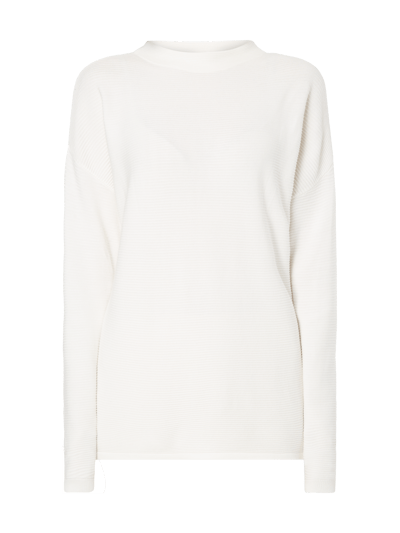 Jake*s Casual Pullover mit Rippenstruktur Offwhite 2