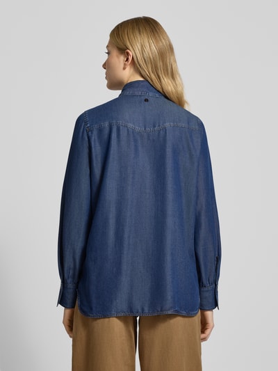 Marc Cain Jeansbluse in Denim-Optik Marine Melange 5