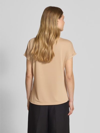Christian Berg Woman T-shirt z prążkowanym okrągłym dekoltem Piaskowy 5