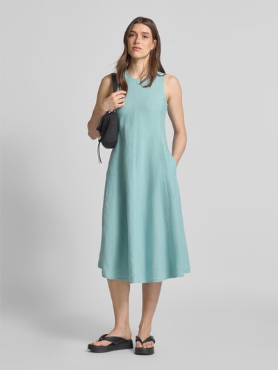 Marc O'Polo A-Linien Leinenkleid ohne Ärmel Hellblau 1