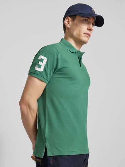 Polo Ralph Lauren Regular Fit Poloshirt mit Label-Stitching Gruen 3