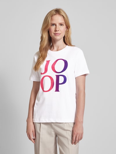 JOOP! T-shirt met logoprint Wit - 4