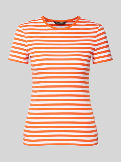 Lauren Ralph Lauren T-Shirt mit Label-Stitching Modell 'ALLI' Orange 2