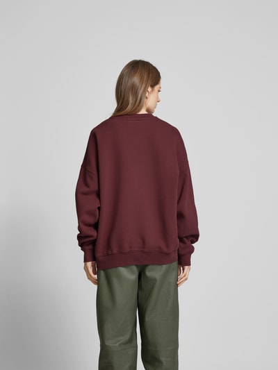 Anine Bing Oversized Sweatshirt aus reiner Baumwoll Bordeaux 5