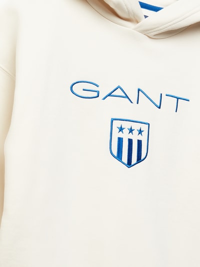 Gant Hoodie met labelstitching Offwhite - 2