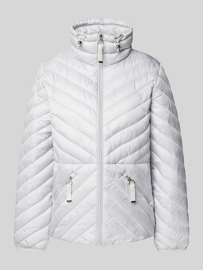 Christian Berg Woman Selection Steppjacke mit Stehkragen und Reißverschlusstaschen Silber 2