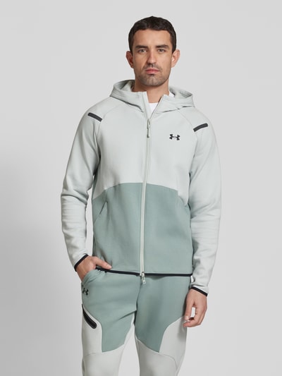 Under Armour Bluza rozpinana z nadrukiem z logo Miętowy 4