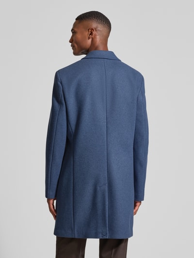 MCNEAL Lange jas van wolmix met reverskraag Blauw - 5