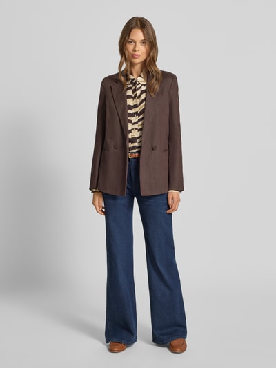 Lauren Ralph Lauren Regular Fit Bluse im Allover-Look Modell 'KOTTA' Mittelbraun Mel 1