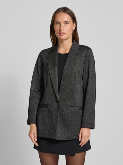 Tom Tailor Długi żakiet o kroju regular fit z dodatkiem bawełny Antracytowy 4