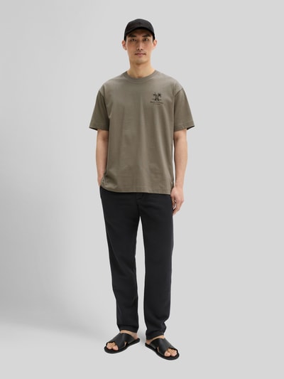 Marc O'Polo Relaxed Fit T-Shirt aus reiner Baumwolle Mittelgrau 1