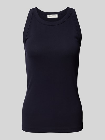 Marc O'Polo Shaped Fit Tanktop aus Ripp-Jersey mit Rundhalsausschnitt Marine 2