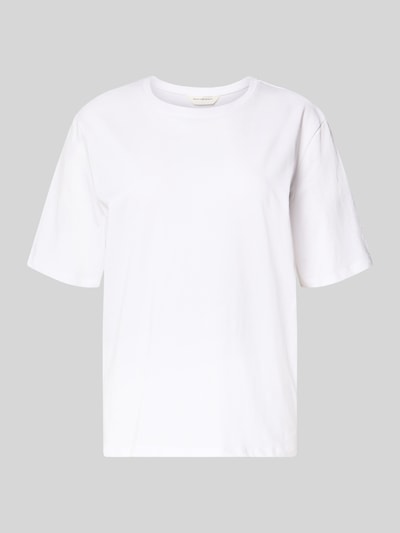 Produktfoto, Relaxed Fit T-shirt met ronde hals model 'Jeanitta' van MSCH Copenhagen, puur katoen, dames, ruglengte maat XS/S 58 cm, wit