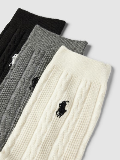 Polo Ralph Lauren Socken mit Label-Stitching im 3er-Pack Mittelgrau Melange 2
