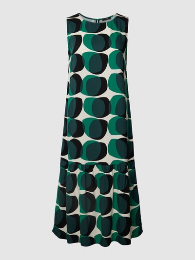 OPUS Midikleid mit Allover-Muster Modell 'Wicy witty' Petrol 2