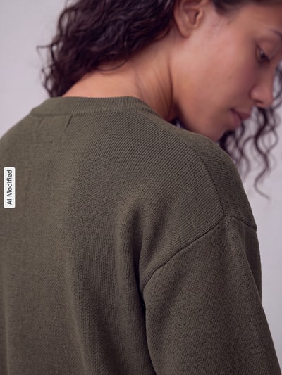 VERO MODA Regular Fit Strickjacke aus Viskose-Mix Modell 'NOELLA' Dunkelgruen 3