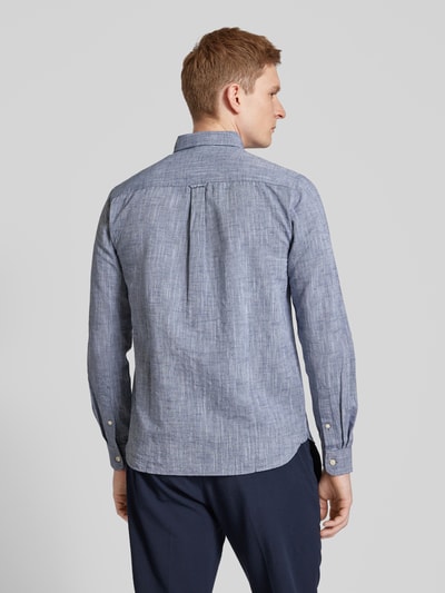 Knowledge Cotton Apparel Regular fit vrijetijdsoverhemd met button-downkraag Donkerblauw - 5