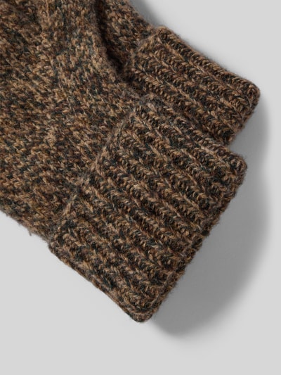 Christian Berg Woman Handschoenen met ribboord Middenbruin - 2