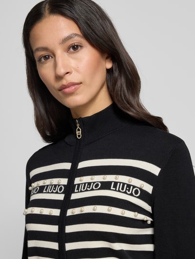 LIU JO SPORT Kurtka o kroju regular fit z imitacji dzianiny z mieszanki wiskozy Czarny 3