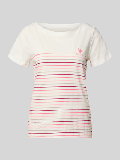 Tom Tailor regular fit T-shirt van puur biologisch katoen Offwhite - 2