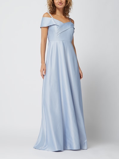 Christian Berg Cocktail Cold-Shoulder-Abendkleid aus Satin  Sky 1