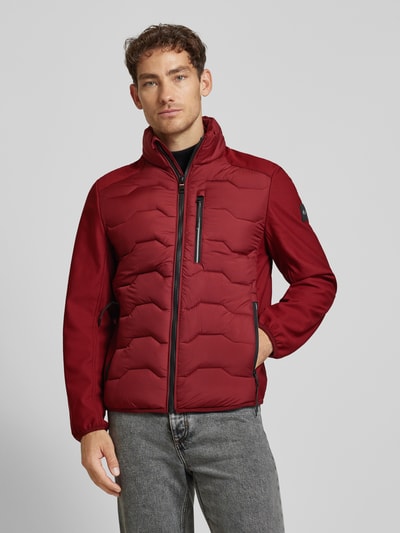 Tom Tailor Regular Fit Funktionsjacke mit Steppnähten Bordeaux 4