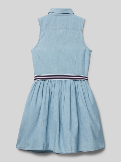 Polo Ralph Lauren Kids Kleid mit durchgehender Knopfleiste Modell 'ADALENE' Hellblau 3