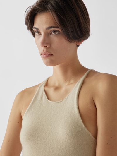 Extreme Cashmere Top in Strick-Optik Beige 3