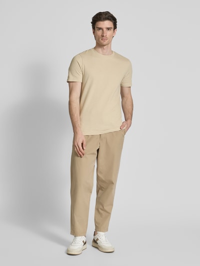 MCNEAL T-Shirt mit geripptem Rundhalsausschnitt Beige 1