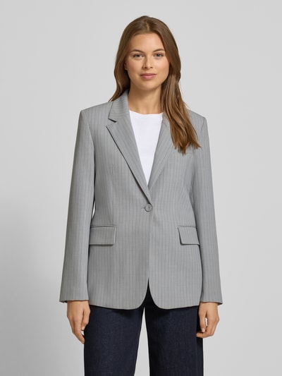 Mango Regular Fit Blazer mit Viskose-Anteil Hellgrau 4