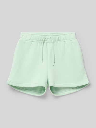 Produktfoto, Loose Fit Sweatshorts aus Baumwoll-Mix Modell 'Sweat' von Only in Mintgrün, elastischer Bund, seitliche Eingrifftaschen, unifarbene Sweat-Textur.