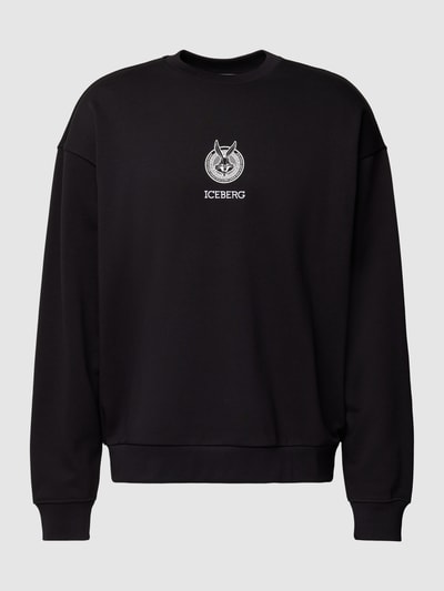 Iceberg Sweatshirt mit Looney Tunes®-Stitching in black Black 2