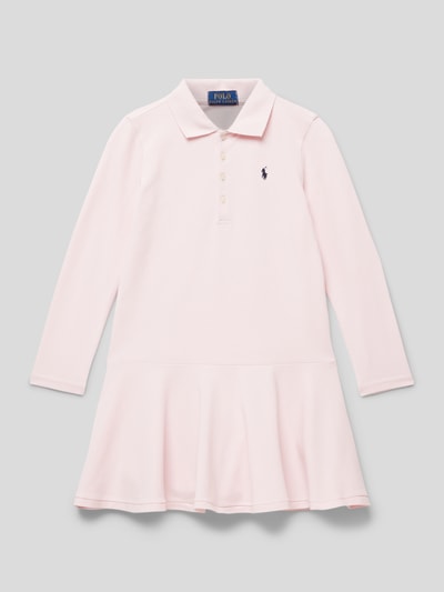 Polo Ralph Lauren Kids Polokleid aus reiner Baumwolle Hellrosa 1