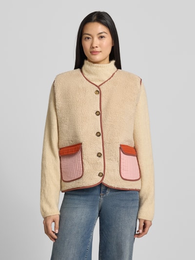 LOLLYS LAUNDRY Weste aus Teddyfell Modell 'Jace' Sand 4