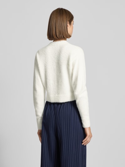 Hugo Blue Kurtka z dzianiny o kroju regular fit z wyhaftowanym logo model ‘SFURRY’ Biały 5