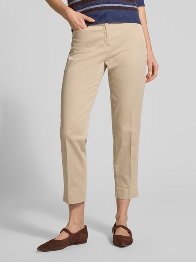 Brax Straight fit stoffen broek Met lyocell Model 'Mara' Zand - 4