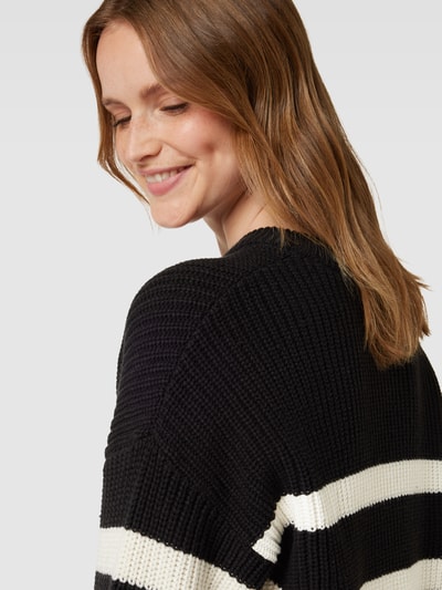 Selected Femme Strickpullover mit Streifenmuster Modell 'BLOOMIE' Black 3