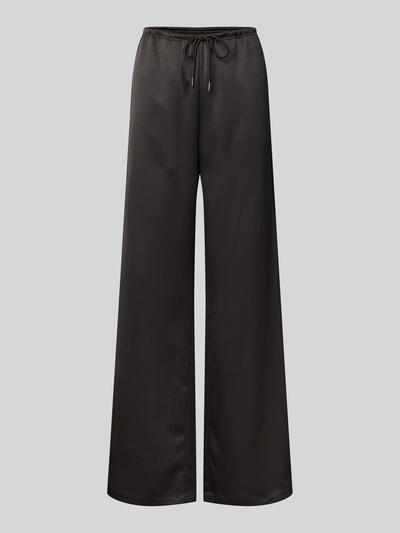 Juvia High Waist Stoffhose mit Satinschimmer Black 1