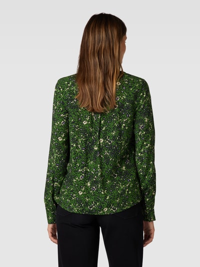 Jake*s Casual Bluse aus Viskose mit floralem Muster und verdeckter Knopfleiste Grass 5