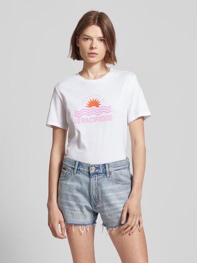 Only T-shirt met motiefprint, model 'LUCIA' Wit - 4