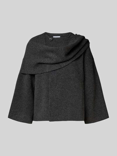 Jake*s Collection Luźny kardigan z domieszką wełny Ciemnoszary melanż 2
