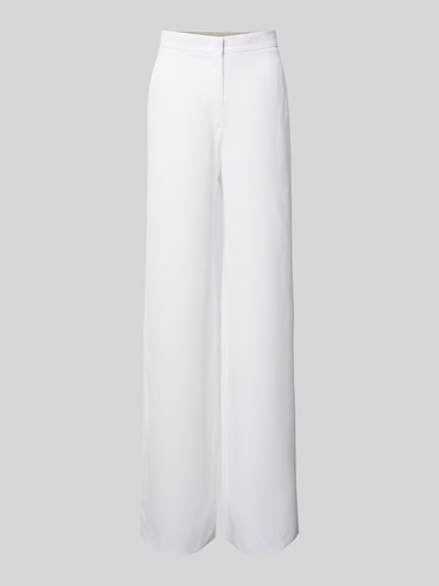 Max Mara Studio Straight Leg Stoffhose mit Eingrifftaschen Modell 'VICARIO' Weiss 1