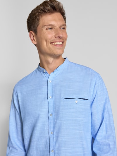 Christian Berg Men Koszula casualowa o kroju regular fit z kieszenią na piersi Błękitny 3