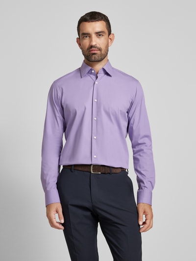 BOSS Regular Fit Business-Hemd mit Kentkragen Purple 4