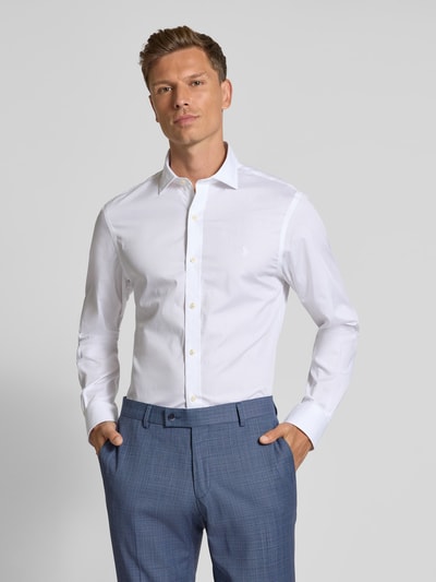 Polo Ralph Lauren Koszula biznesowa o kroju slim fit z wyhaftowanym logo Biały 4