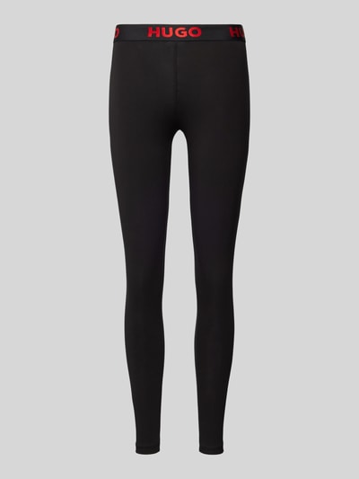 HUGO Leggings mit elastischem Logo-Bund Modell 'SPORTY' Black 1