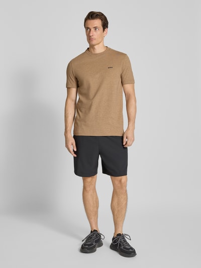 BOSS Green Regular fit T-shirt van katoenmix, model 'TEE' Beige - 1