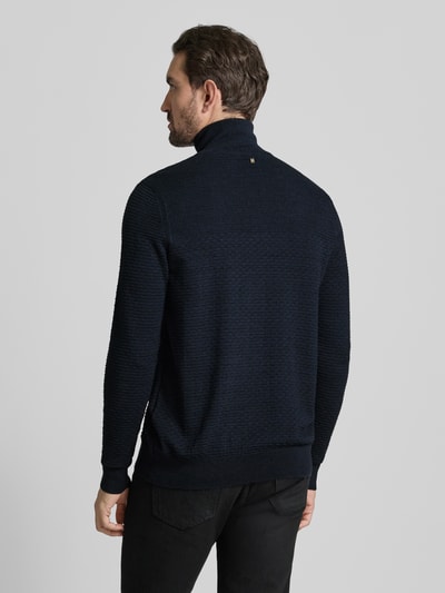 PME Legend Gebreide pullover met ribboorden Marineblauw - 5