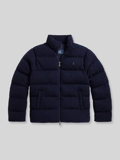 Polo Ralph Lauren Strickjacke aus Wolle mit Zweiwege Reißverschluss Marine 2